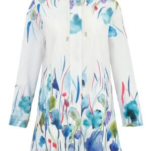 Dolcezza Misty Blossom Print 3/4 Length Coat