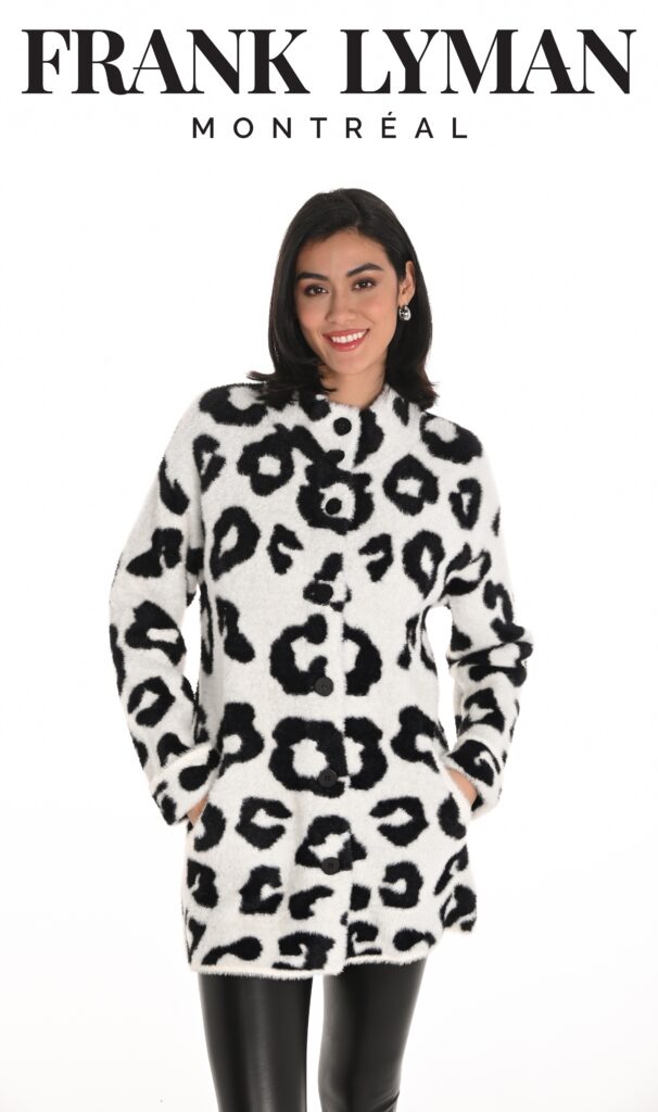 Frank Lyman 253723 Black/White Knit Jacket