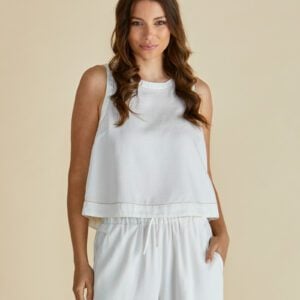 Betty Basics White Copacabana Shell Top