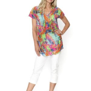 One Summer Kayla Cotton Short Sleeve Tunic