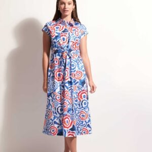 Foil Catalina Print Born Free Dress