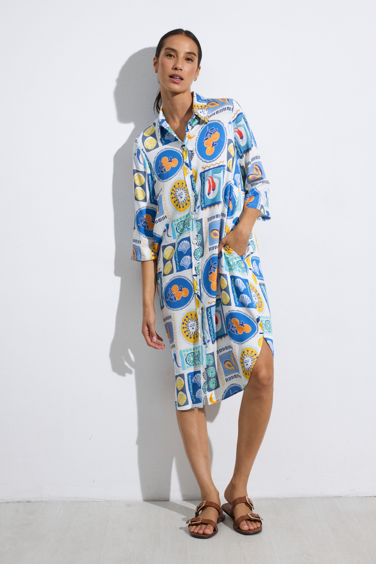 Tinta Yasmin 3/4 Sleeve Shirt Dress