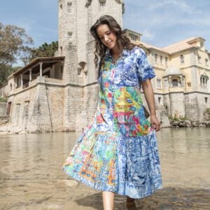 Orientique Okayama Print Patch Dress