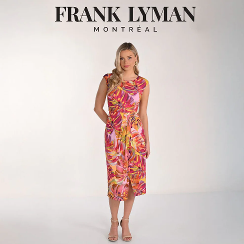 Frank Lyman 266415 Fuschia/Pink Sleeveless Shift Dress